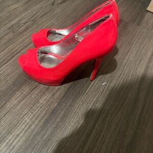 Elegant hot pink  Peep-Toe Heels